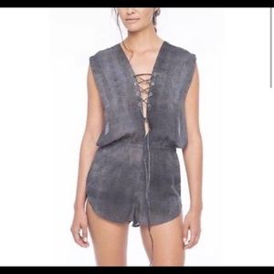 Indah Nilah Romper in Grey Snakeskin Small